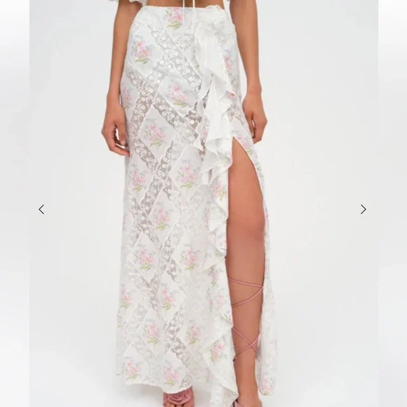 🍋For Love and Lemons🍋NWT Dakota Floral Maxi Skirt (szM) - Picture 2 of 4